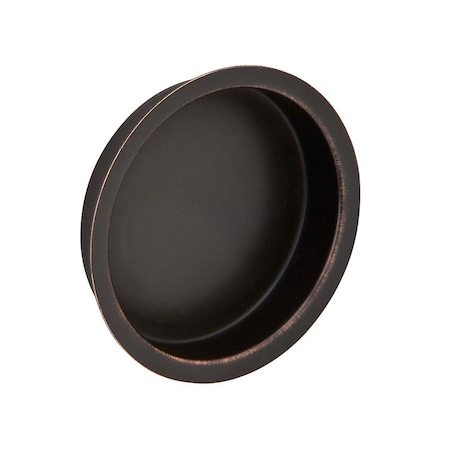 Ives Commercial Solid Brass 2-1/8in Round Flush Pull Aged Bronze Finish 221B716